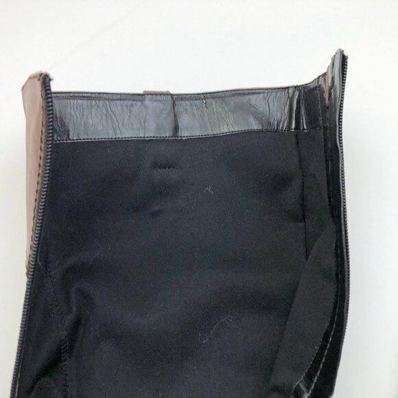 EUC Bandolino Carlotta Boots Women Size 5-1/2M Black Brown Leather Knee High - Picture 7 of 10